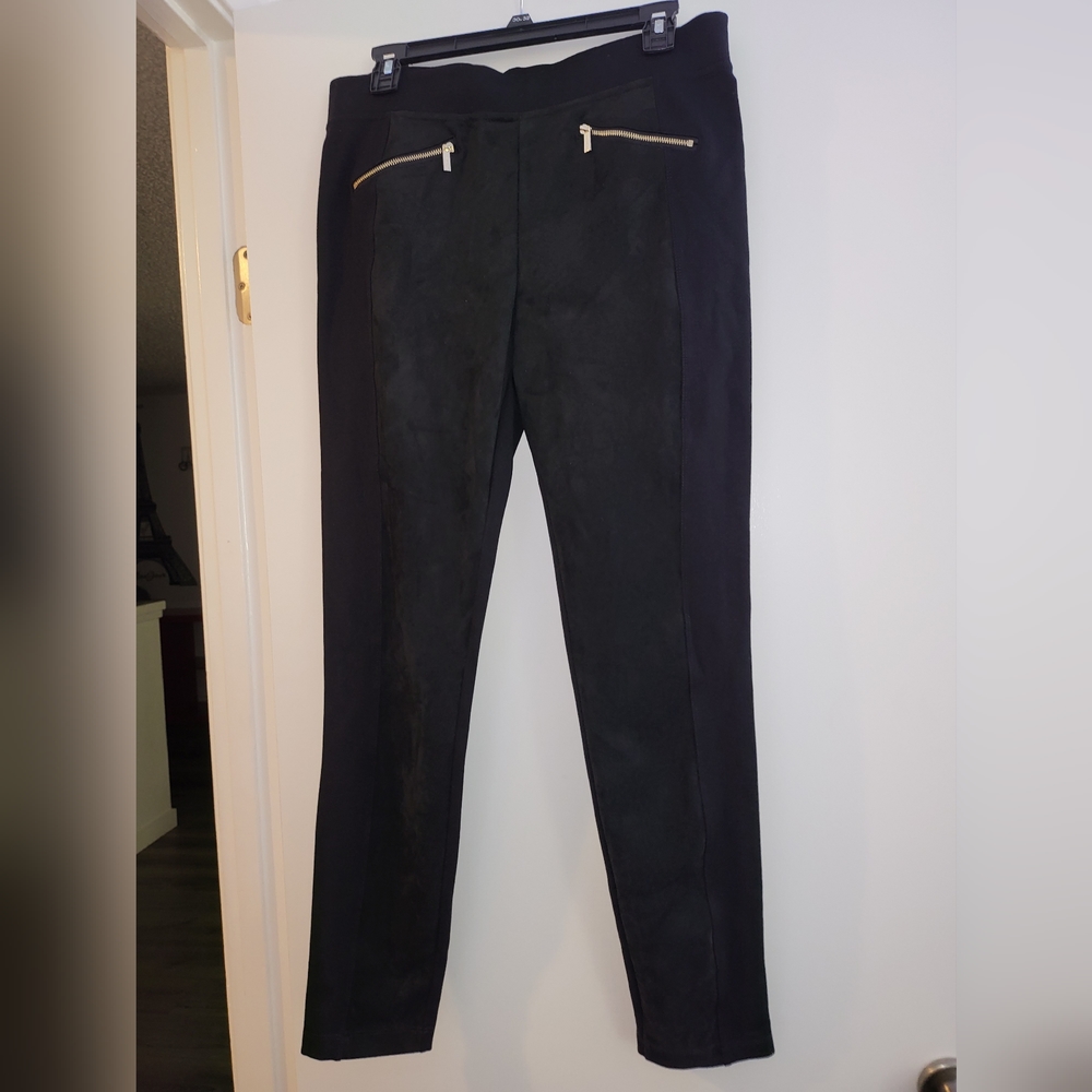 Karl Lagerfeld mixed material legging pants